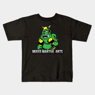 MMA FIGHTER ORC OGRE MIXED MARTIAL ARTS DESIGN Kids T-Shirt